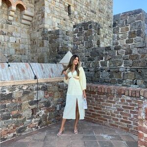 Showpo Yellow Long Sleeve Dress